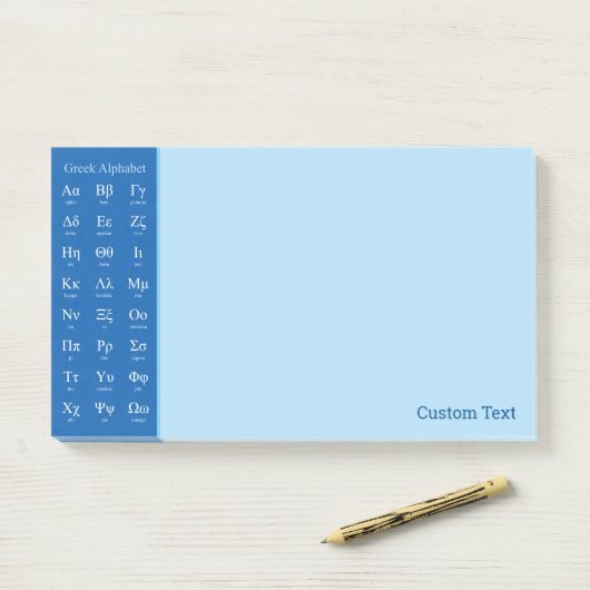Griekse alfabet Post-it Notes (Op bureau)