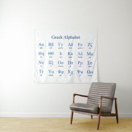 Griekse alfabet wandkleed