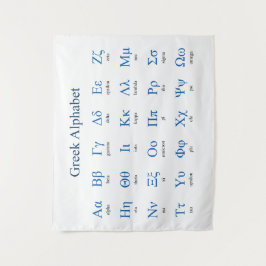 Griekse alfabet wandkleed