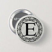 Griekse alfabetbrief Epsilon Ronde Button 5,7 Cm (Voorkant /achterkant)