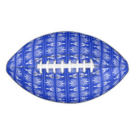 Griekse Arabesk Mediterraan Patroon Blauw American Football