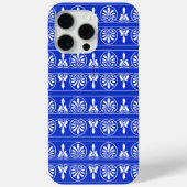 Griekse Arabesk Mediterraan Patroon Blauw Case-Mate iPhone Case (Achterkant)