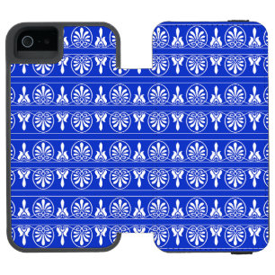 Griekse Arabesk Mediterraan Patroon Blauw