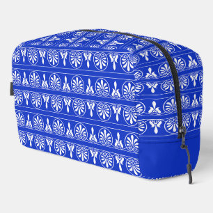Griekse Arabesk Mediterraan Patroon Blauw Toilettasje