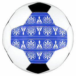 Griekse Arabesk Mediterraan Patroon Blauw Voetbal