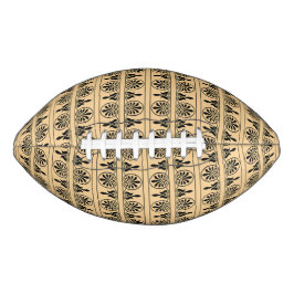 Griekse Arabesk Mediterraan Patroon Bruin American Football