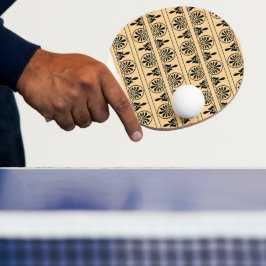 Griekse Arabesk Mediterraan Patroon Bruin Tafeltennisbatje