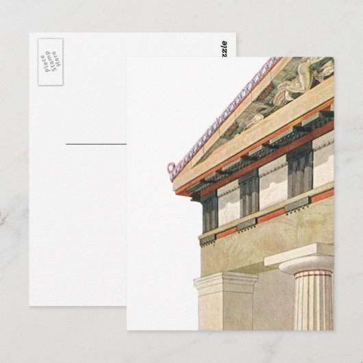  Griekse architectuur, tempel van Athena Briefkaart (Voorkant / Achterkant)