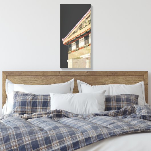 Griekse architectuur, tempel van Athena Canvas Afdruk (Insitu (Slaapkamer))