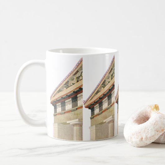  Griekse architectuur, tempel van Athena Koffiemok (Met donut)