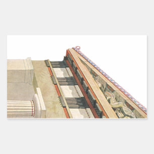 Griekse architectuur, tempel van Athena Rechthoekige Sticker