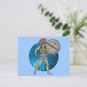 Griekse arrior briefkaart (Staand voorkant)