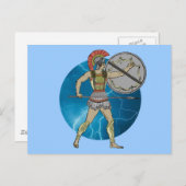 Griekse arrior briefkaart (Voorkant / Achterkant)