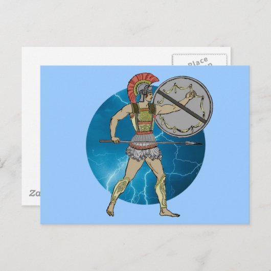 Griekse arrior briefkaart (Voorkant / Achterkant)