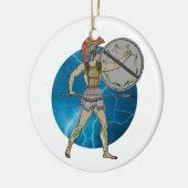 Griekse arrior keramisch ornament (Links)