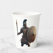 Griekse arrior papieren bekers (Voorkant)