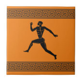 Griekse Athlete Runner Ceramic Tegel Tegeltje (Voorkant)
