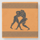 Griekse atleten die het Oranje Onderzetter van de  (Voorkant)