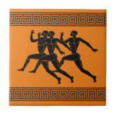 Griekse atleten keramische Tegel Tegeltje (Voorkant)