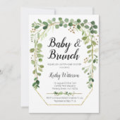 griekse baby brunch - doucheuitnodiging kaart (Voorkant)