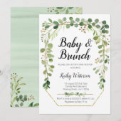 griekse baby brunch - doucheuitnodiging kaart (Voorkant / Achterkant)