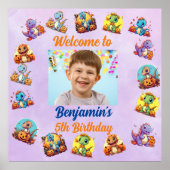 Griekse Baby Dinosaur Thema Feestje voor Kinderen  Poster (Voorkant)