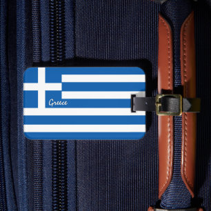 Griekse Bagagelabels, patriottische Griekse vlag Bagagelabel