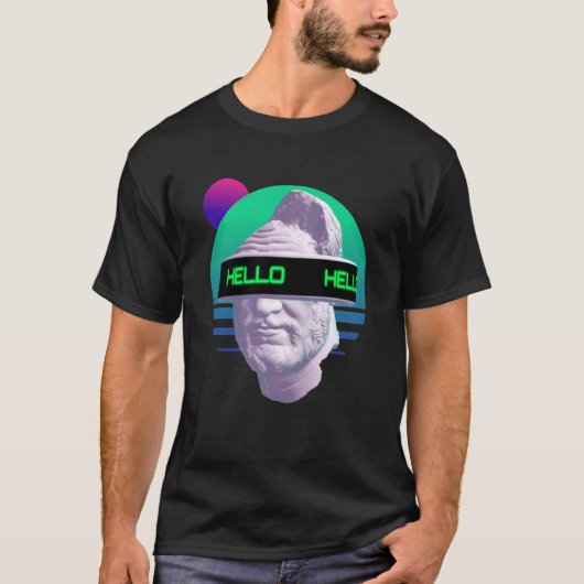 Griekse Beeld Vaporwave Retrowave Synthwave esthet T-shirt (Voorkant)