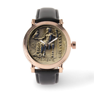 GRIEKSE BENODIGDE MUNTEN/ZEUS DIE IN HET BEZIT ZIJ HORLOGE