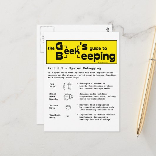 Griekse bijenteelt (zuiveren) - Briefkaart (Voorkant / Achterkant in situ)