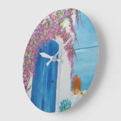 Griekse blauwe deur grote klok (Hoek)