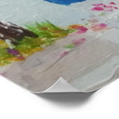 Griekse blauwe deur poster (Hoek)