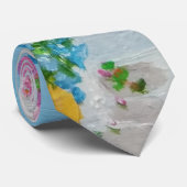 Griekse blauwe deur stropdas (Opgerold)