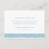 Griekse blauwe tegel lijst eenvoudige bruiloftsrec informatiekaartje (Voorkant)