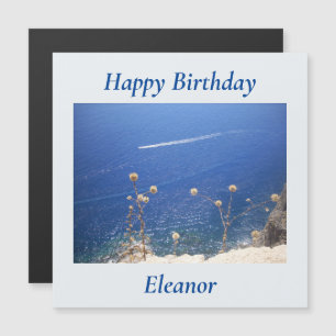 Griekse blauwe Zee Magnetic Birthday Card