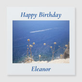 Griekse blauwe Zee Magnetic Birthday Card (Voorkant)