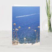 Griekse blauwe Zee op de geboortecaart Kaart (Achterkant)