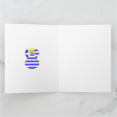 Griekse Blonde Engel Kerstvlag Gepersonaliseerd Kaart (Binnen)