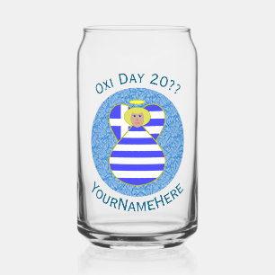 Griekse Blonde Engel Oxi Dag Gepersonaliseerd Blikvorm Glas