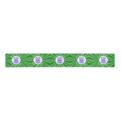 Griekse Blonde Engel Vlag Kerstmis Gepersonaliseer Grosgrain Lint (Voorkant)