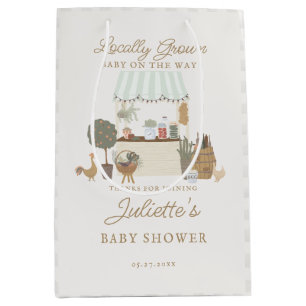 Griekse boeren markt lokaal groeien Baby shower gu Medium Cadeauzakje