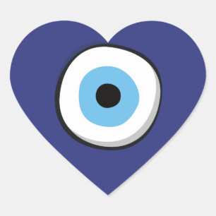 Griekse boze oog hart sticker