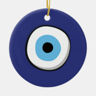 Griekse boze oog keramisch ornament