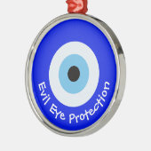 Griekse boze oog metalen ornament (Links)