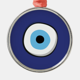 Griekse boze oog metalen ornament