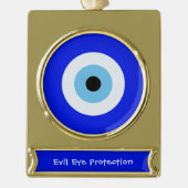 Griekse boze oog verguld banner ornament (Voorkant)