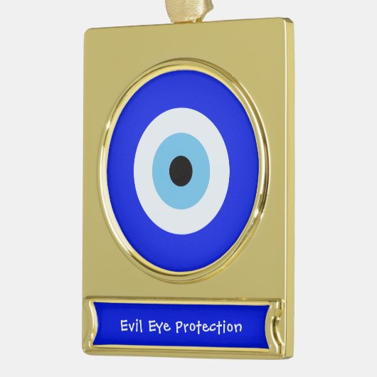 Griekse boze oog verguld banner ornament (Links)