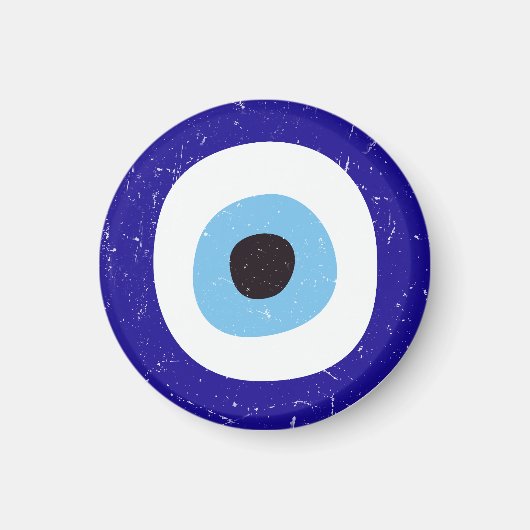 Griekse Boze Oog Versleten Ontwerp Magneet (Voorkant)