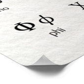 Griekse brieven poster (Hoek)