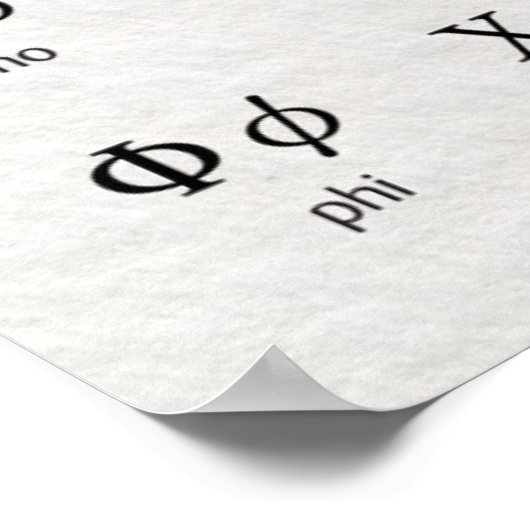 Griekse brieven poster (Hoek)